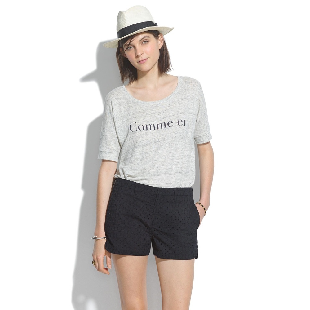 Black eyelet cotton shorts - Picture 4 of 8